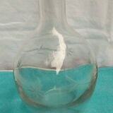 Chiseled crystal carafe stamped belgium