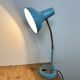 Blue Industrial Gooseneck Table Lamp, 1960s