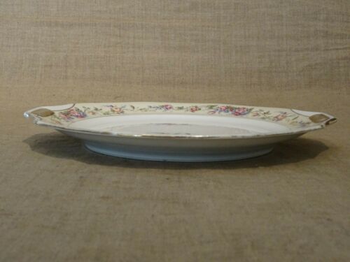 Limoges porcelain pie dish Unique floral decoration roses