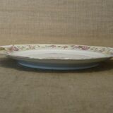 Limoges porcelain pie dish Unique floral decoration roses