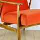 Orange Lis Lounge Chair by Henryk Lis, 1970s