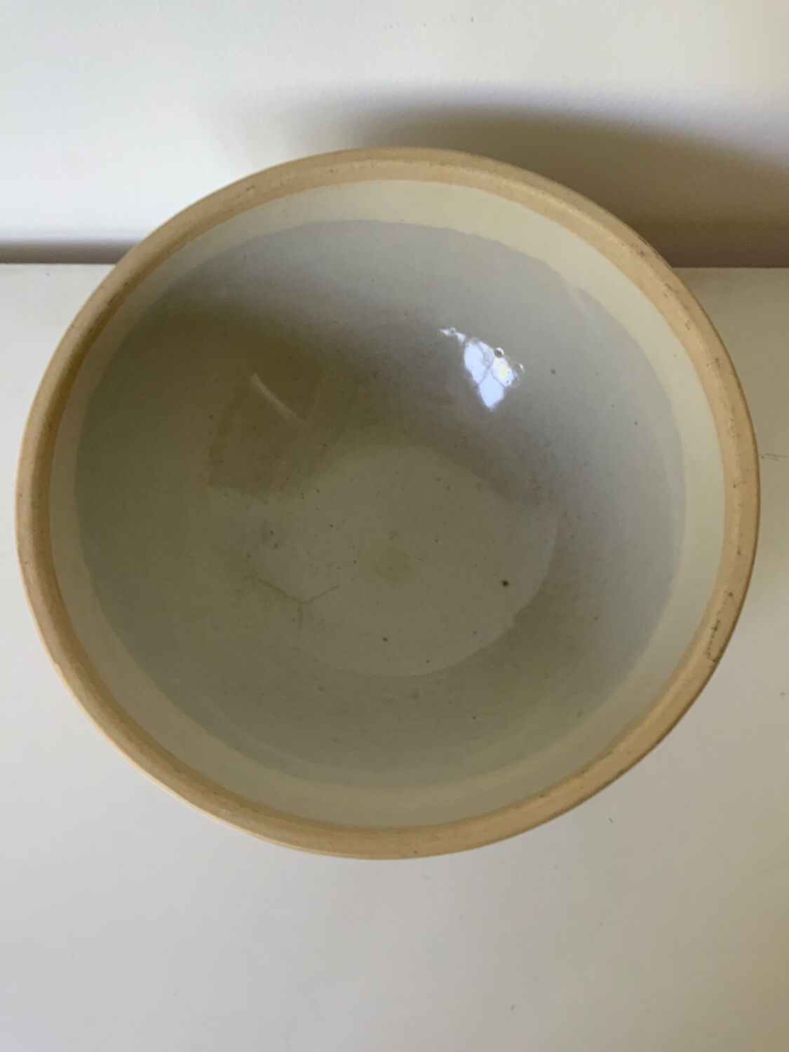 Large grey salad bowl Digoin Selency x Monoprix Croisé Laroche