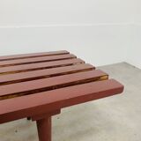 Banc à lattes en bois style scandinave, vintage