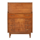 Bureau/armoire vintage en teck de style danois Jentique du milieu du sigle