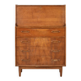 Bureau/armoire vintage en teck de style danois Jentique du milieu du sigle