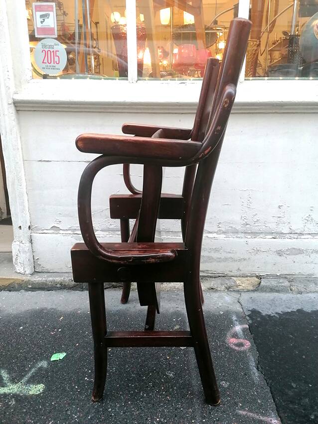Thonet cinema chair in turned wood 1930