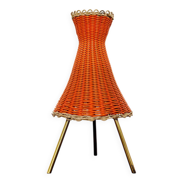 Austrian KIWI Wicker Table Lamp by J.T. Kalmar