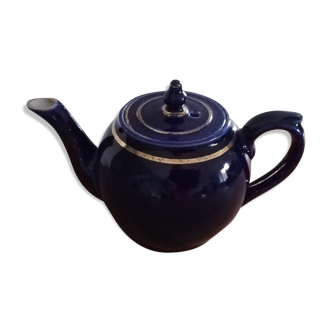old blue porcelain teapot