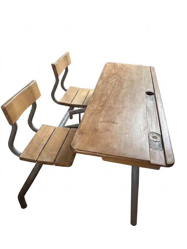 Vintage double school desk