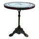 Table - Bistro side table with cast iron base and mosaic