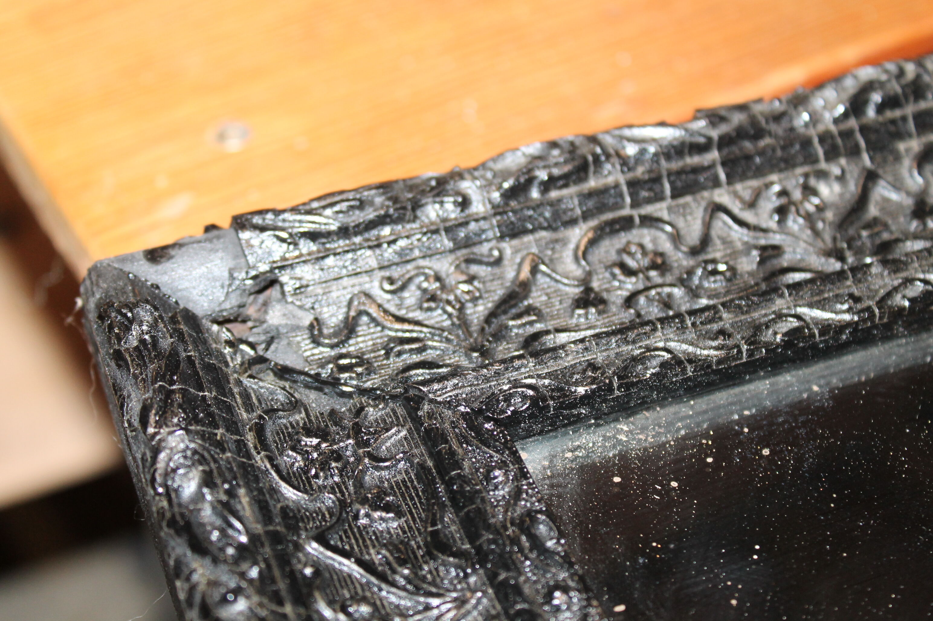 Mirror molded black frame 48x58cm