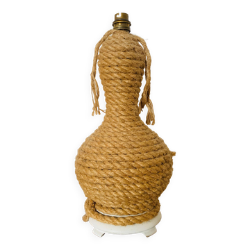 Pied de lampe en corde