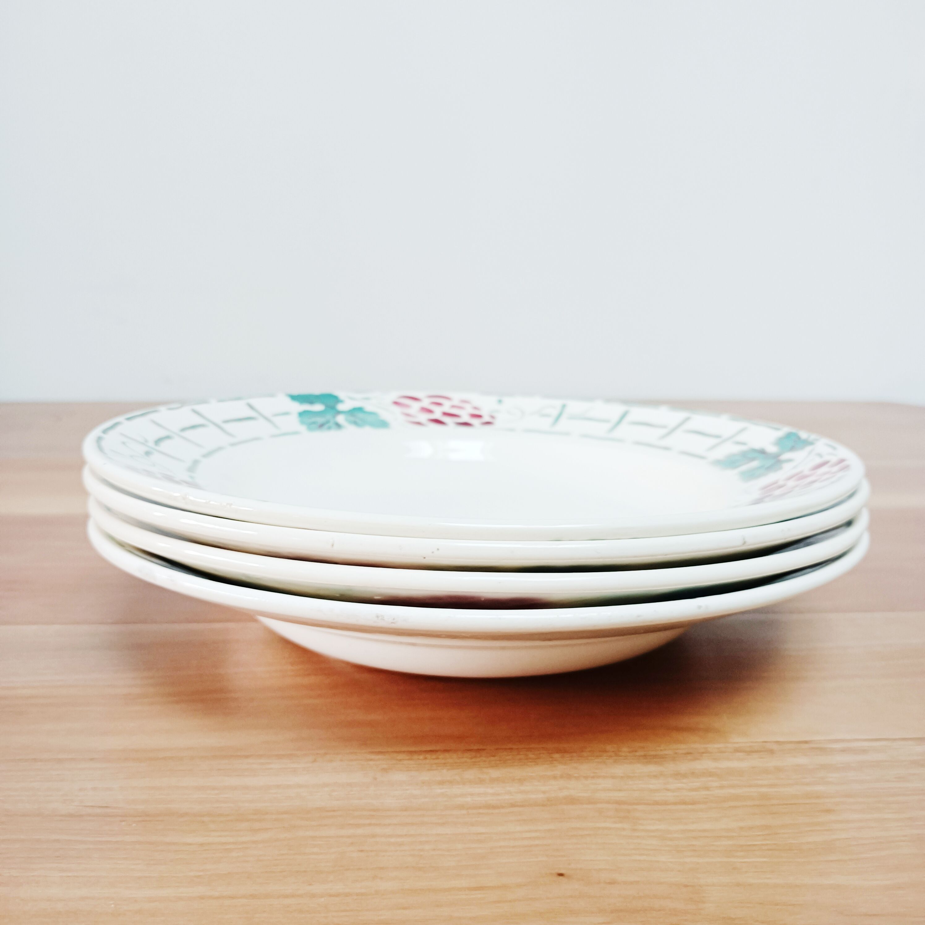 Lot de 4 assiettes creuses Badonviller Meudon