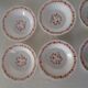 6 plates orange flowers model scania arcopal france vintage