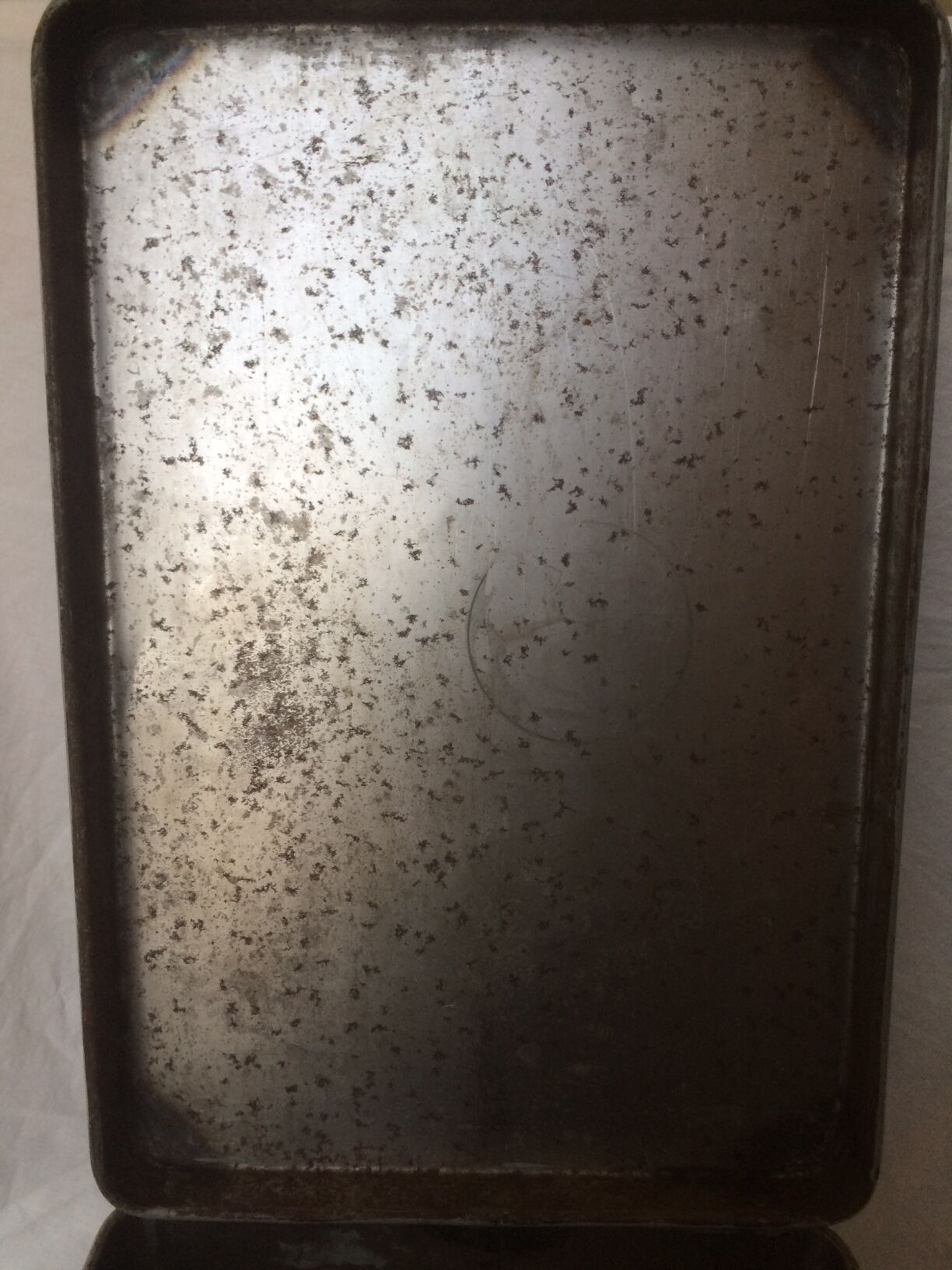 Vintage grey metal case "R"