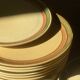 14 assiettes plates en grès, 1970