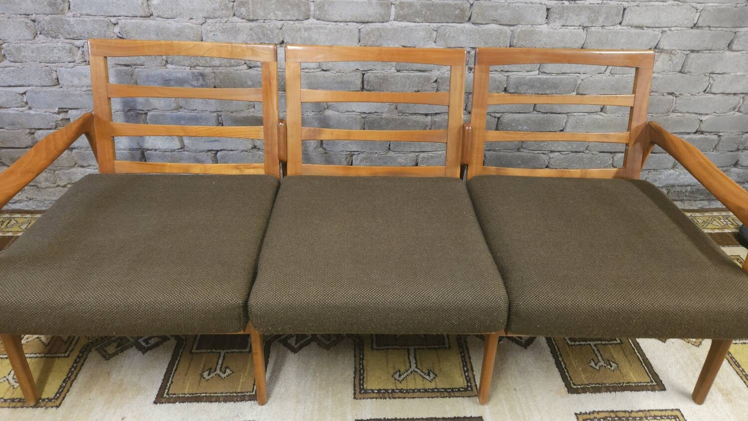 Canapé scandinave 3 places année 1960