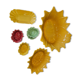 Vintage "sunflower" appolia hollow dishes