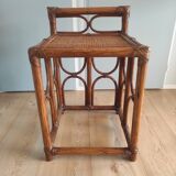 Vintage rattan bedside table