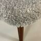 Danish beside chair in grey sheep skin  1940s