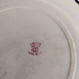 Set of 6 dinner plates in Terre de fer earthenware, red color