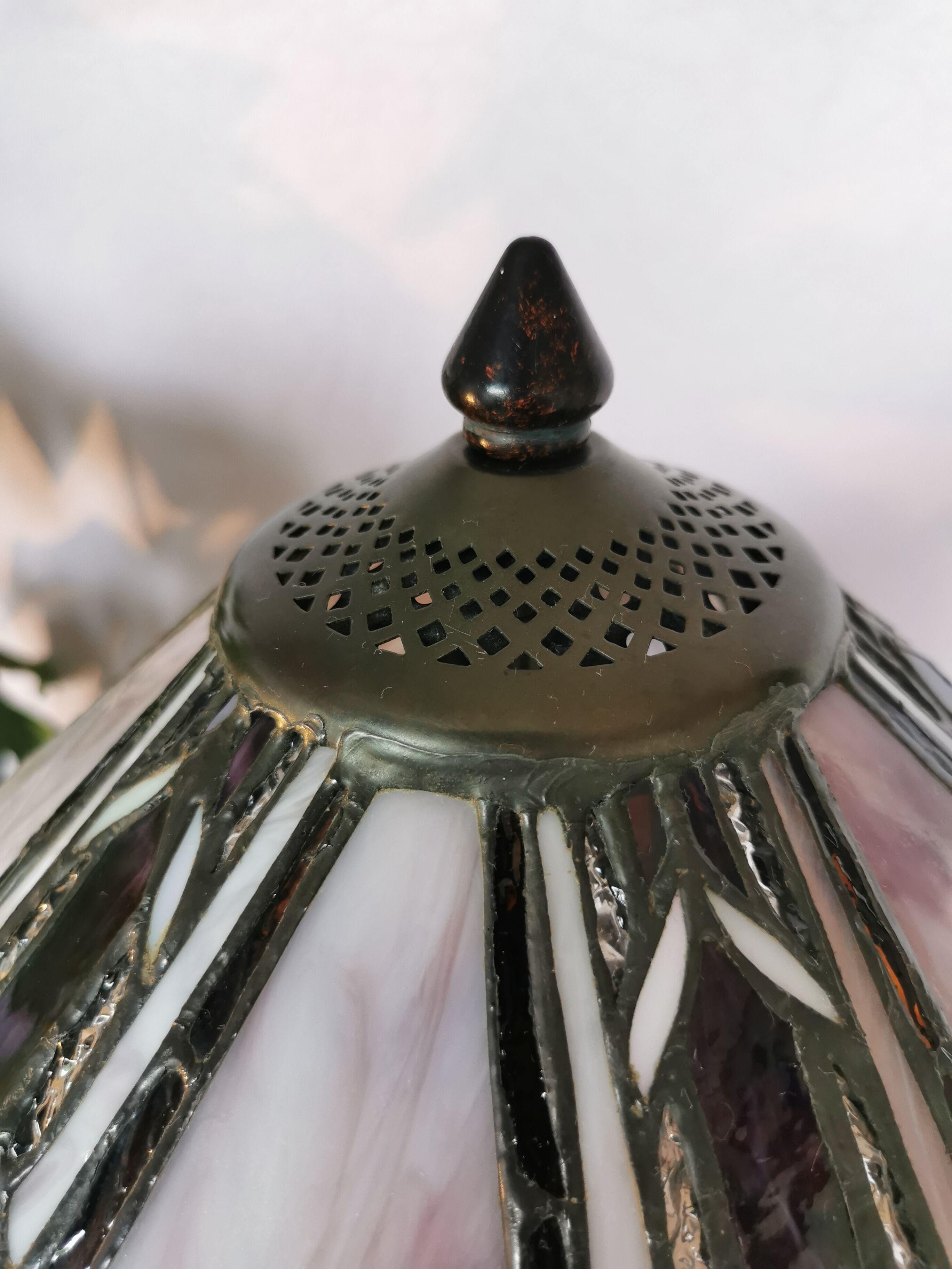 Tiffany style lamp, stained glass, art nouveau