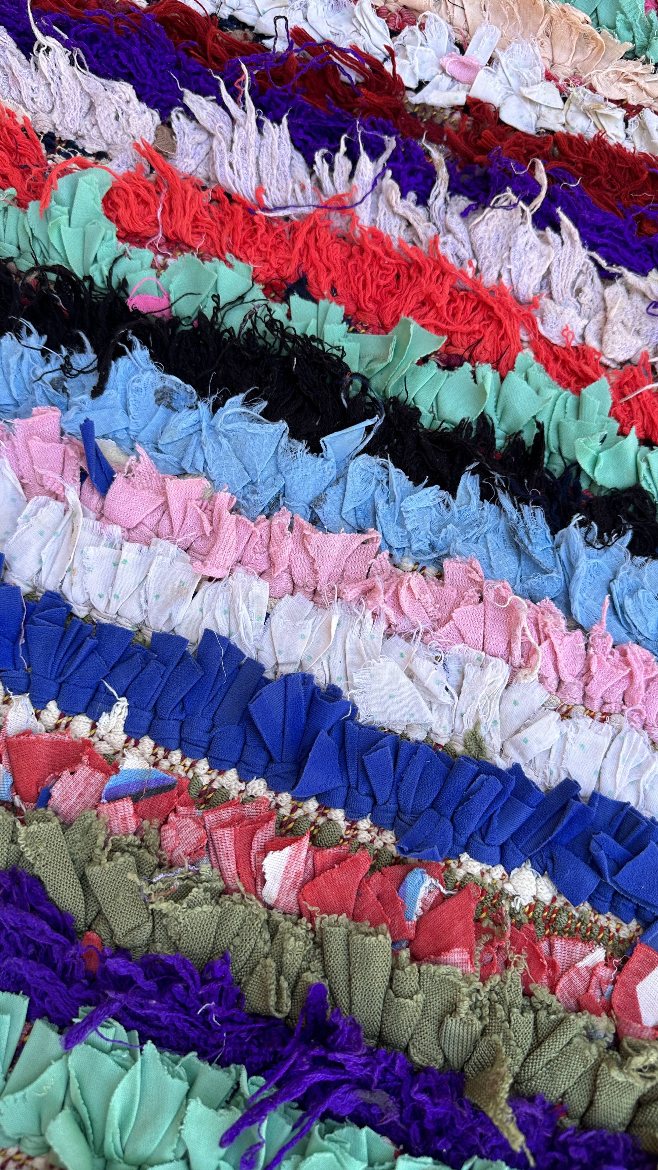 Colorful Boucherouite Moroccan rug - 100 x 183 cm