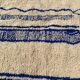 Authentic handmade Azilal Berber rug in blue and white, 2/3 m.