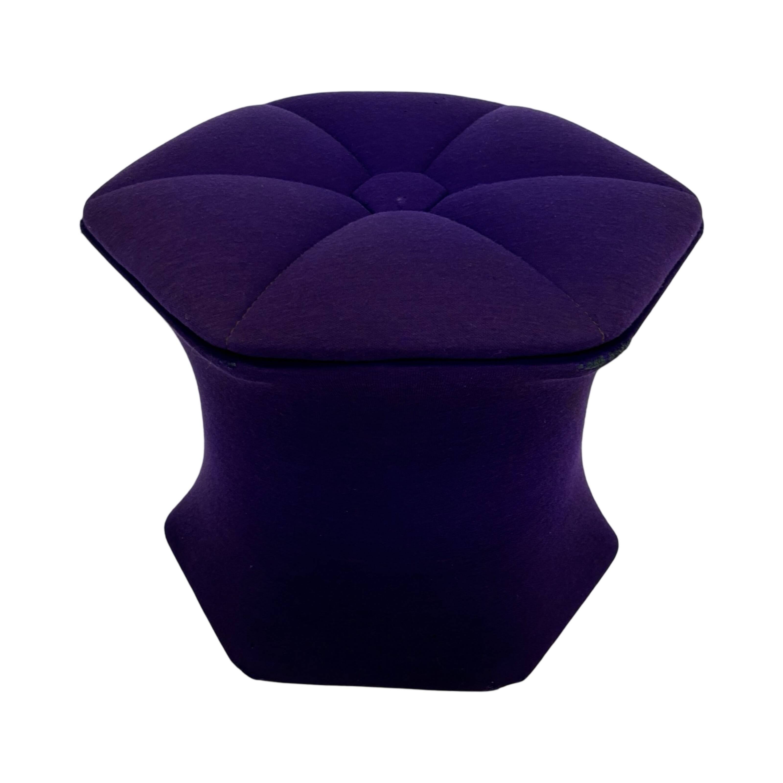 Vintage mushroom hocker or stool with storage compartment Netherlands 70's