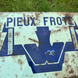 Enamelled advertising plate Frote Piles