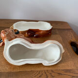 Earthenware buffalo terrine by Michel Caugant