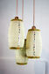 Ceramic pendant light 1980s, set of 3