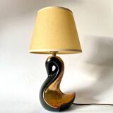 Earthenware lamp, 2 M fabric cable, paper lampshade