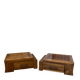 Pair of low cabinets in solid wood – bedside tables or side tables.