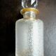Perfume bottle, acid hammered crystal, golden fine gold, Baccarat