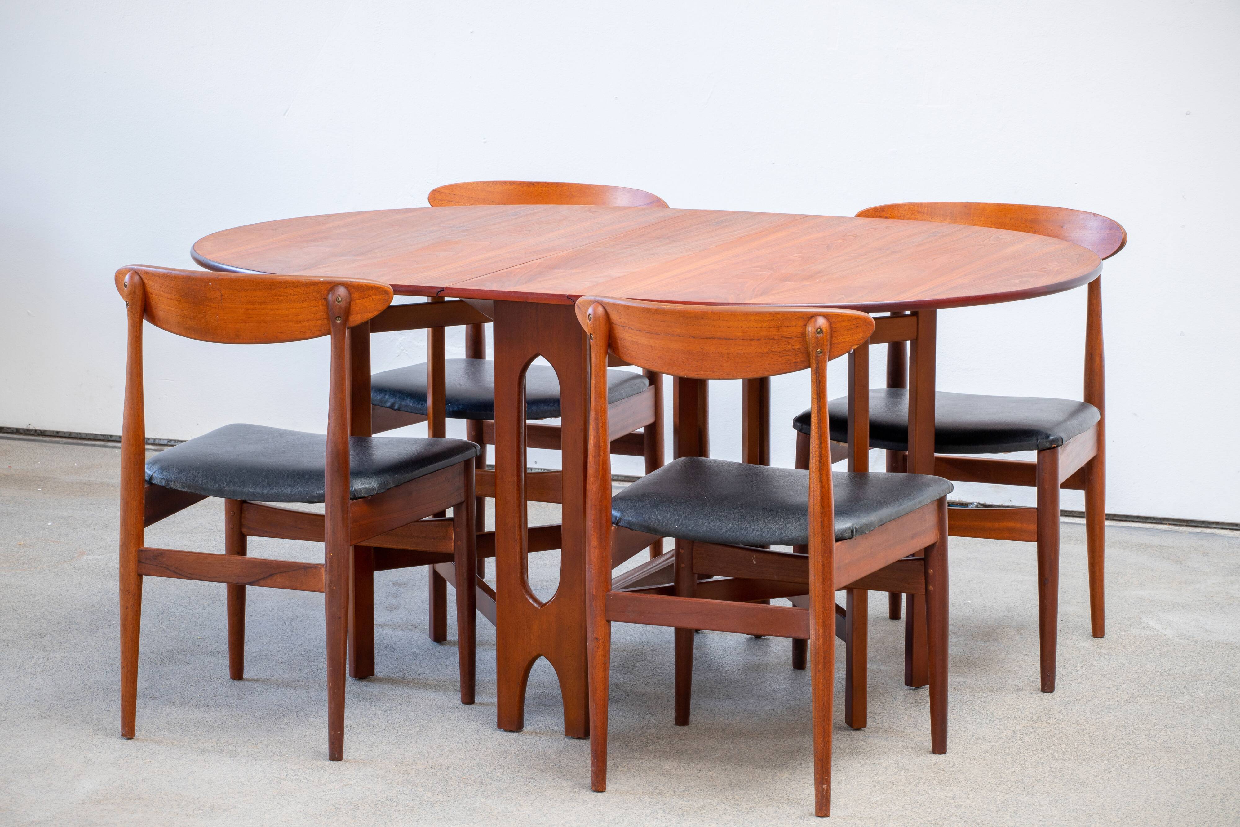 Scandinavian vintage folding table 1960