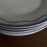 Set of 5 Tournai plates with twig neo-classical design, mid-19th century, ironstone.