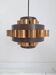 Danish copper suspension light by Werner Schou, 1970s.