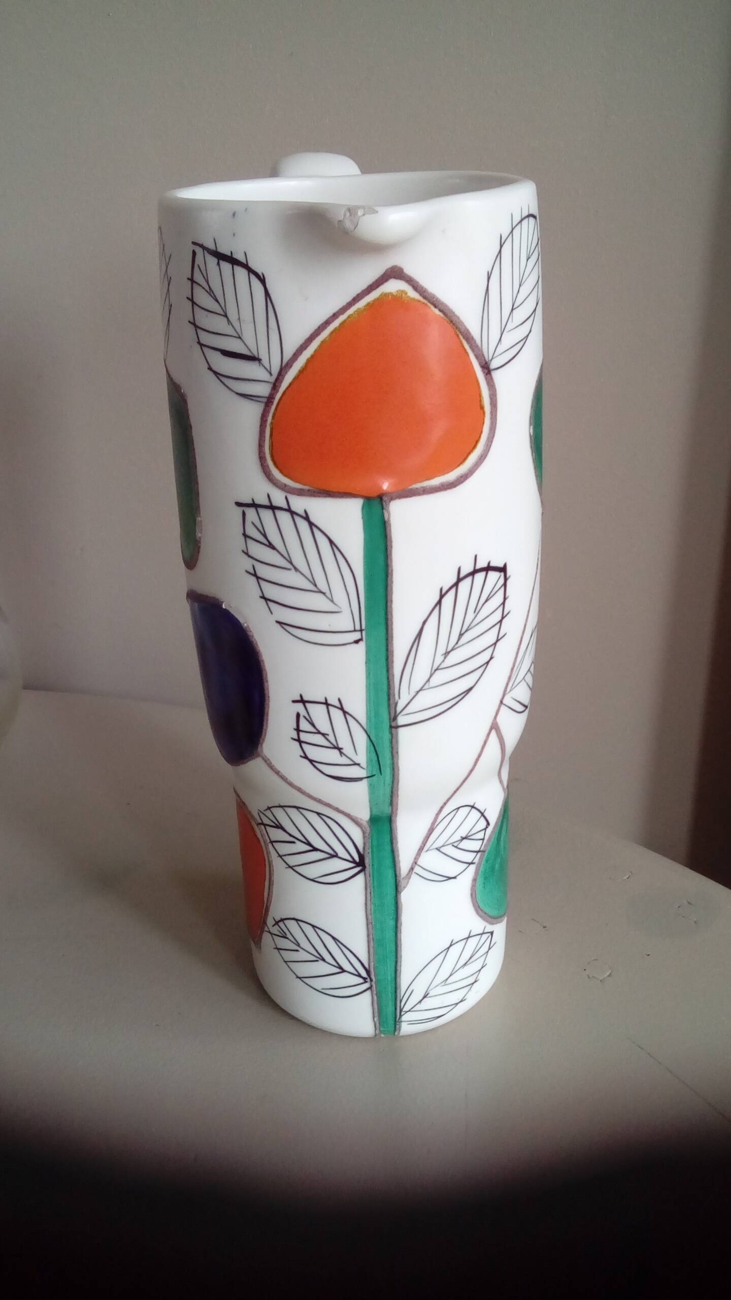 Vintage ceramic with floral pattern