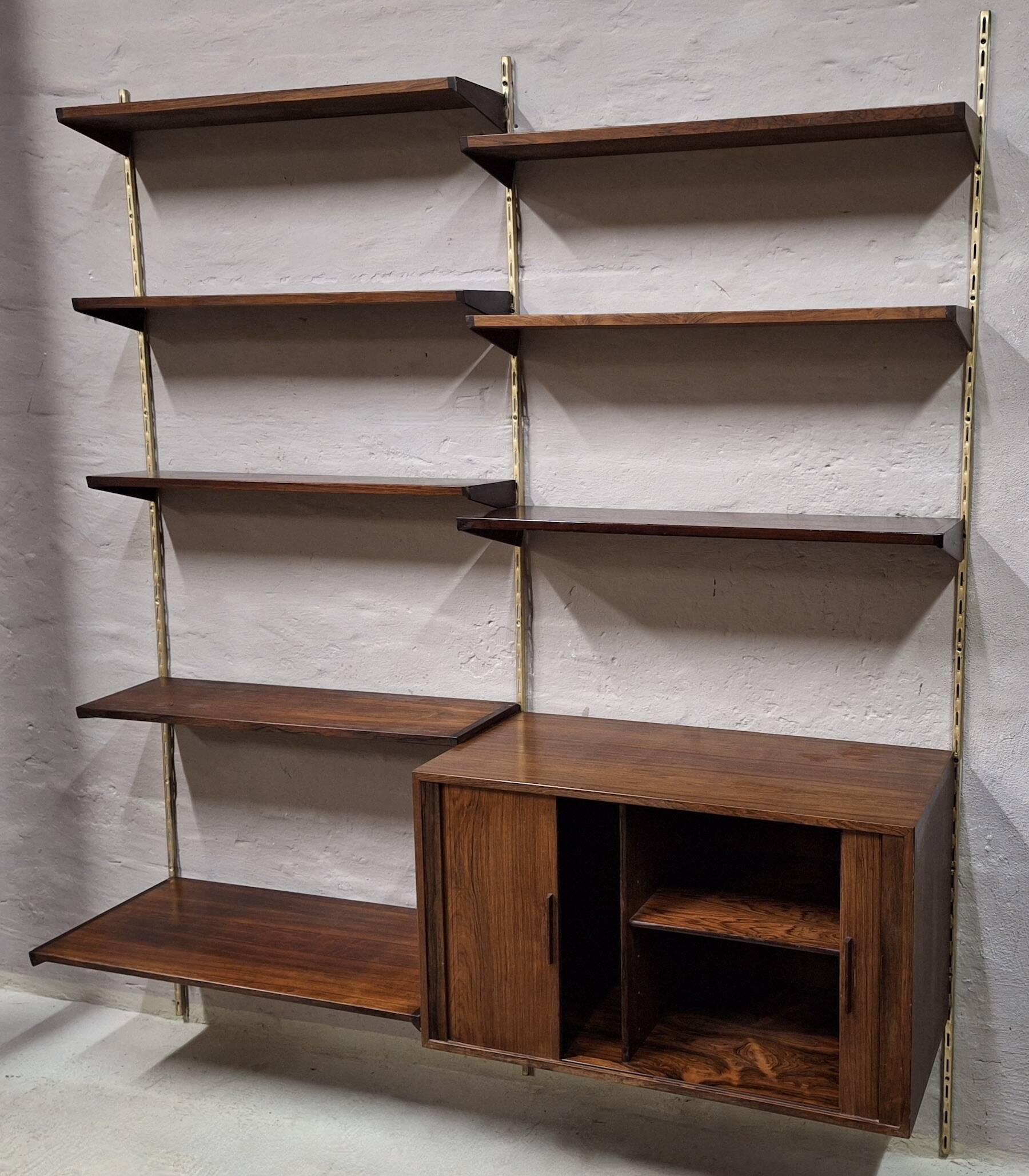 Kai Kristiansen rosewood modular shelf system, Denmark 1960s