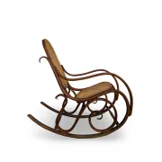 Vintage Bentwood Rocking Chair in the Thonet Tradition, by FMG, 1940s/