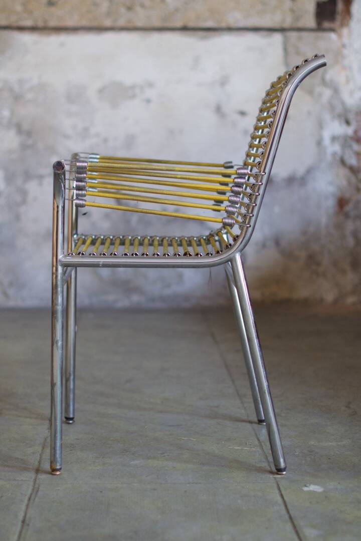 Two Rene Herbst Infabrica style Bungee armchairs