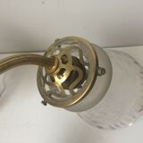 Double wall lamp in bronze and crystal tulips