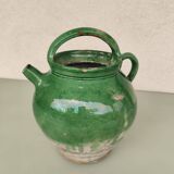 Green stoneware jug
