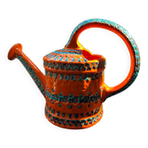 Orange ceramic watering can 9839 by Aldo Londi for Bitossi Ceramiche, Italy 1960s.