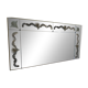 Panoramic mirror with etched parcloses in Art Deco style.