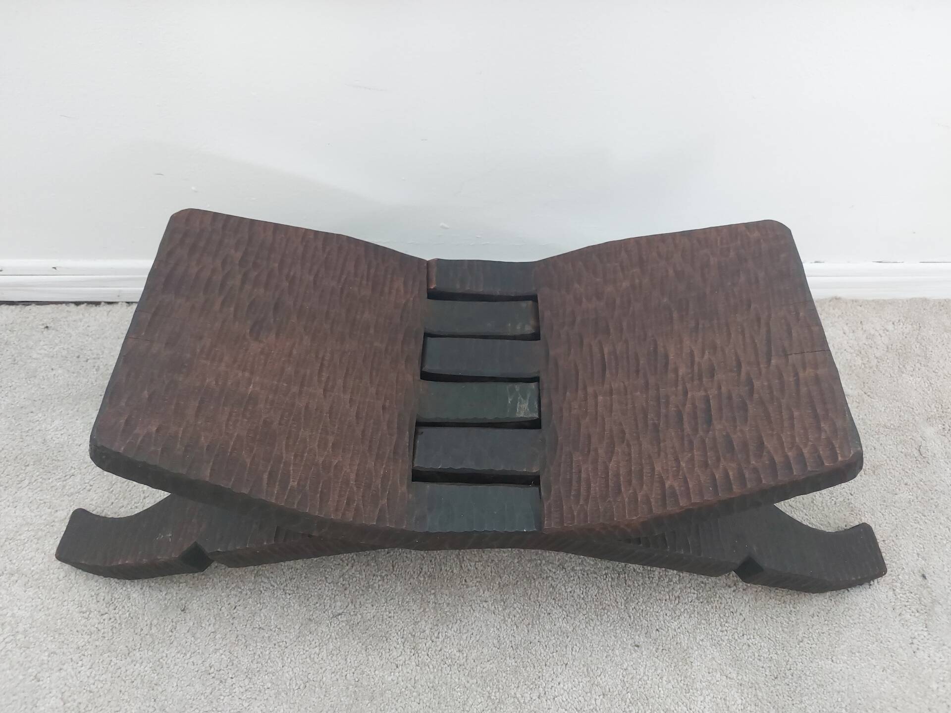 Small Mexican footrest attributed to Don Shoemaker.