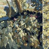 Wall tapestry with landscape and bird decoration, 20th century