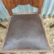4 wooden and leather chairs art deco