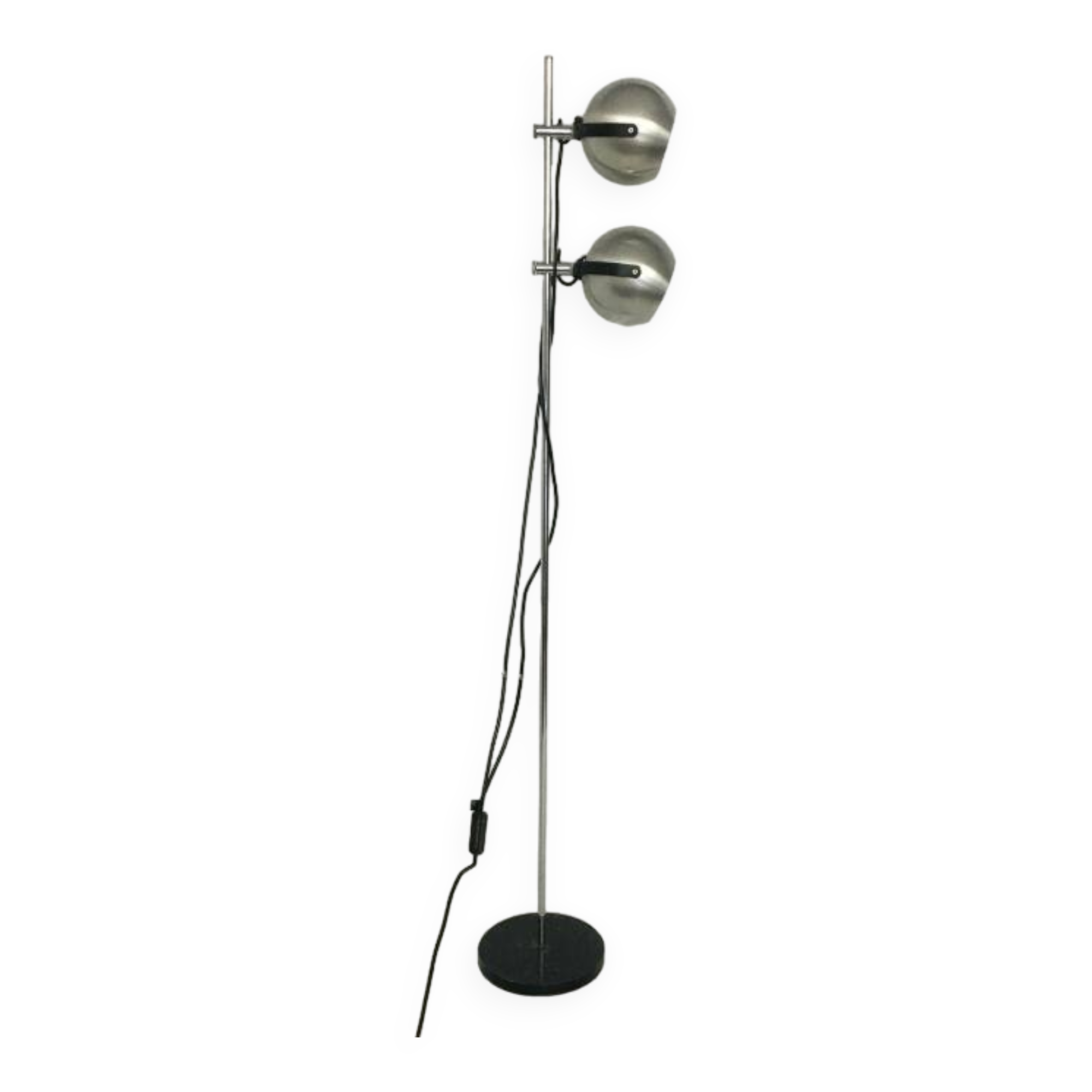 Eyeball chrome floor lamp